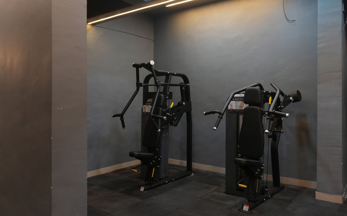Olympia Gym Raunak City: plate-loaded press machines