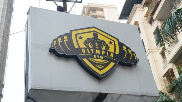 Olympia Gym Godrej Hill: Olympia Gym signboard
